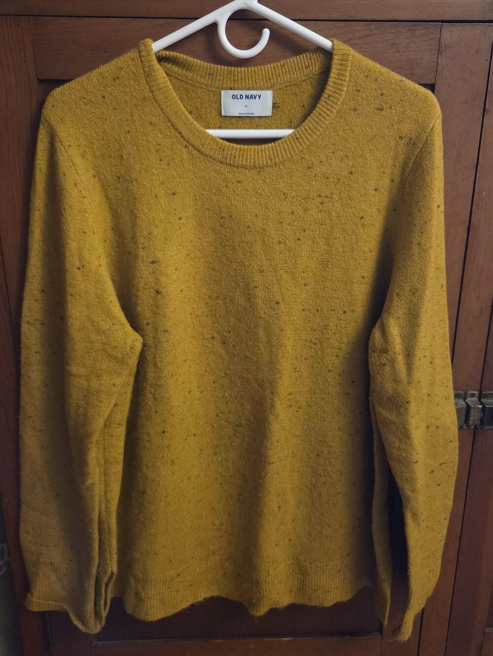 Old Navy Womens Mustard Crewneck Sweater with Fleck Size XL